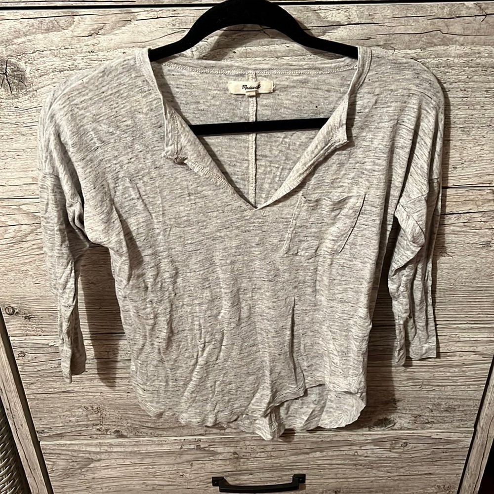 Linen 3/4 sleeve tee